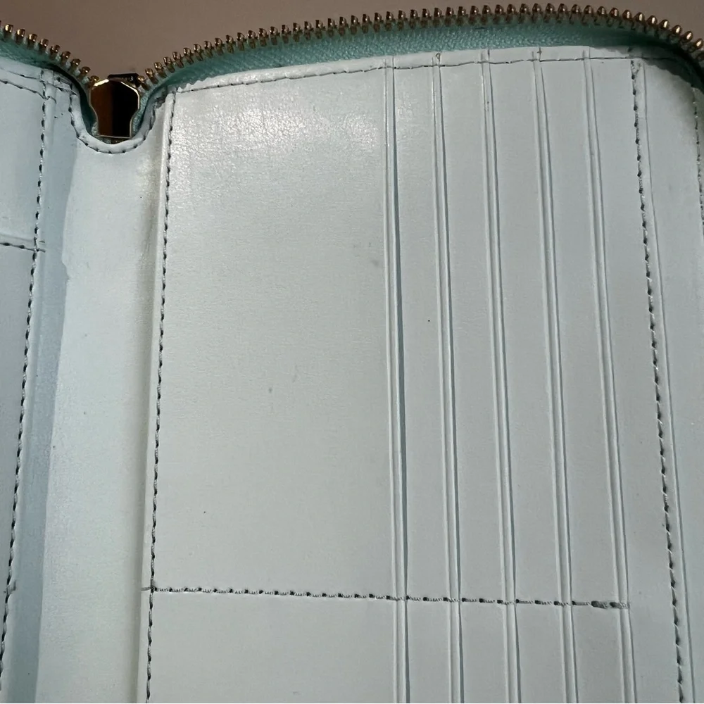 Kate Spade Graphic New Horizons Out Of Office Kaden Aqua Wallet.
